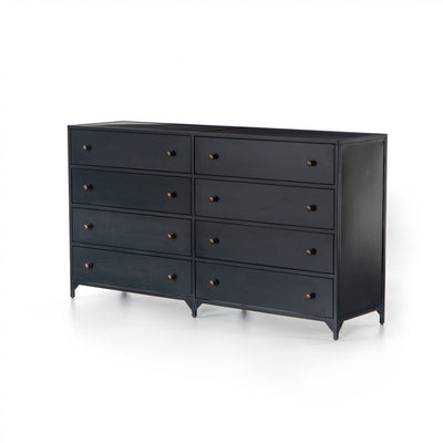 BELMONT 8 DRAWER METAL DRESSER,BLACK