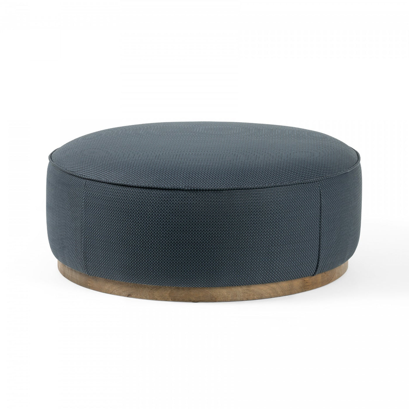 SINCLAIR LARGE ROUND OTTOMAN,FRESNO COBALT