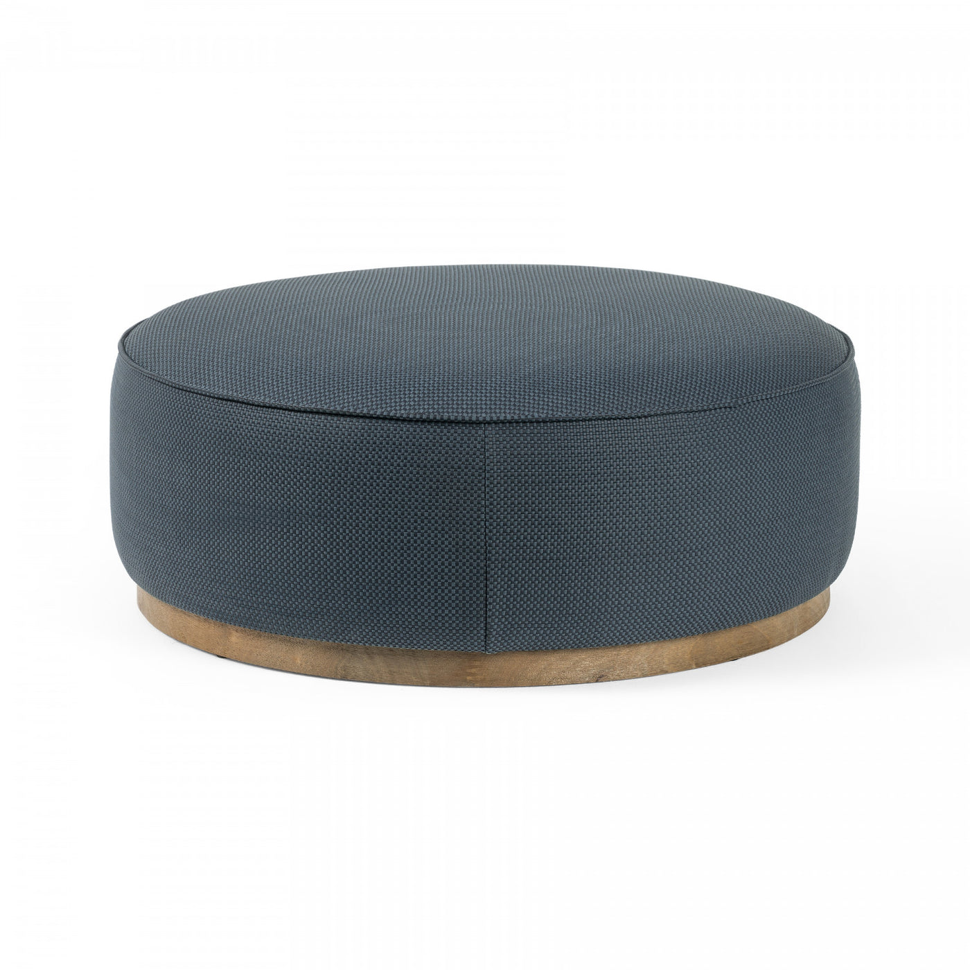 SINCLAIR LARGE ROUND OTTOMAN,FRESNO COBALT