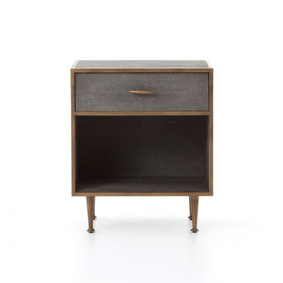SHAGREEN BEDSIDE TABLE,GREY