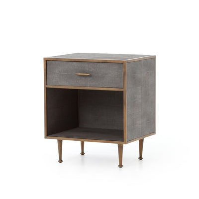 SHAGREEN BEDSIDE TABLE,GREY