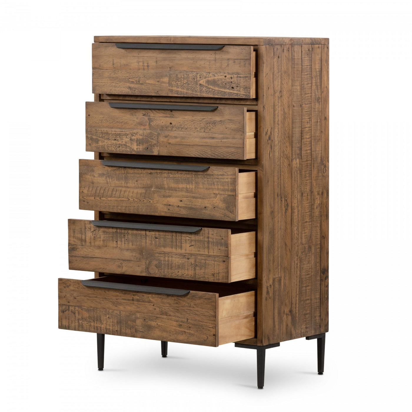 WYETH 5 DRAWER DRESSER,RUSTIC SANDALWOOD