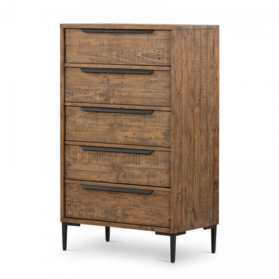 WYETH 5 DRAWER DRESSER,RUSTIC SANDALWOOD