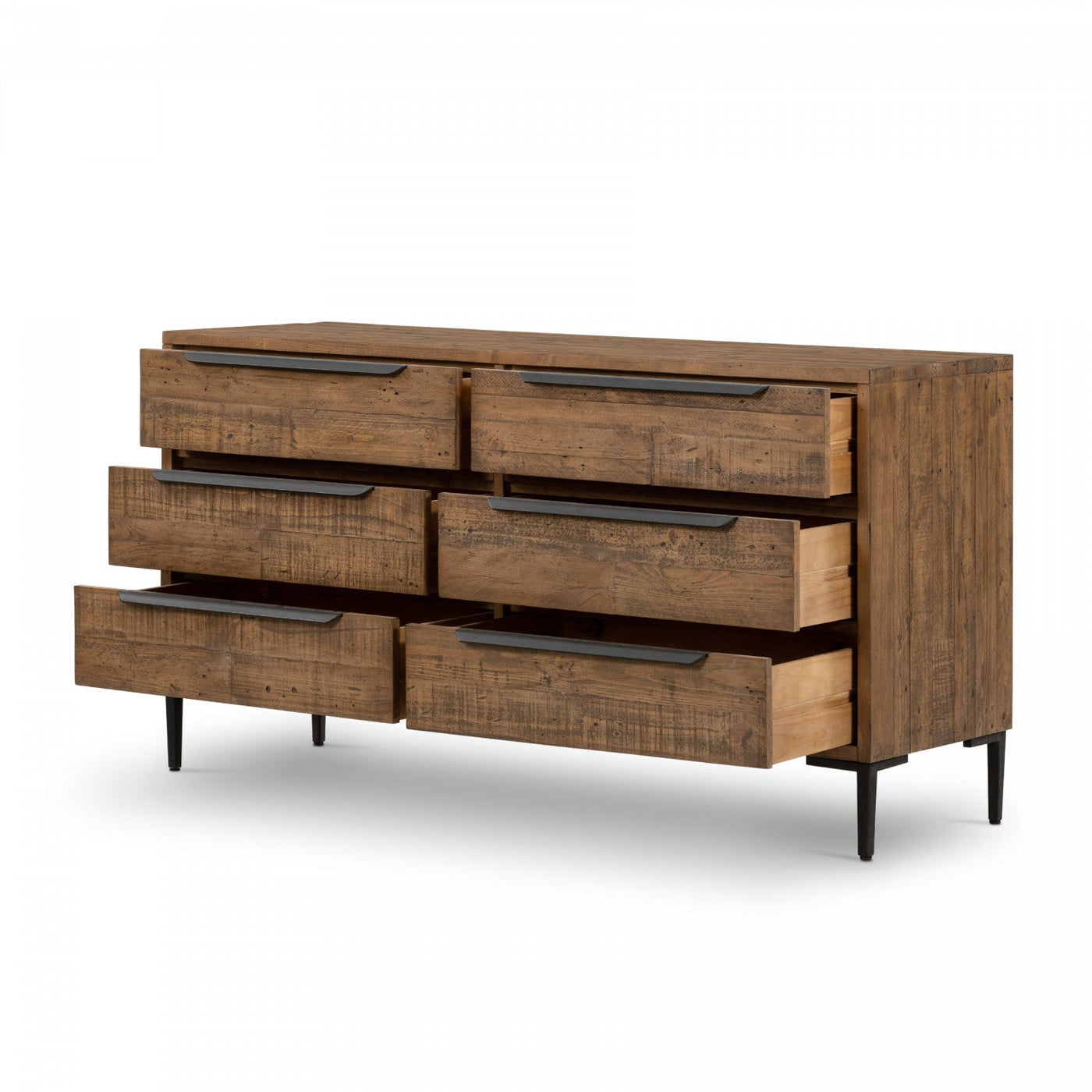 WYETH 6 DRAWER DRESSER, RUSTIC SANDALWOOD