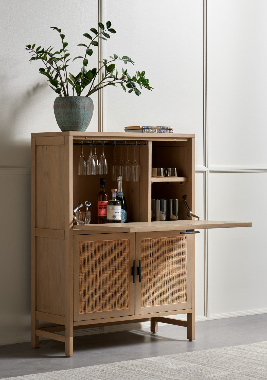 CAPRICE BAR CABINET-NATURAL MANGO