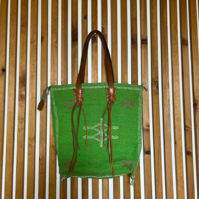 Sabra Silk Handbag Lime #12