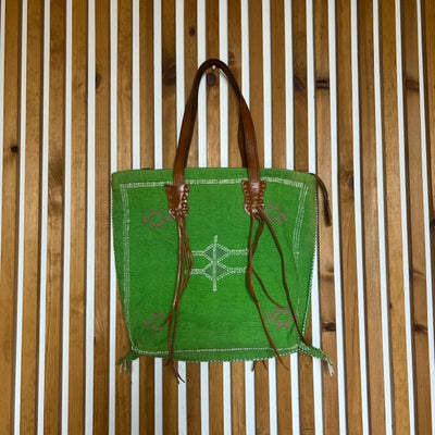 Sabra Silk Handbag Lime #13