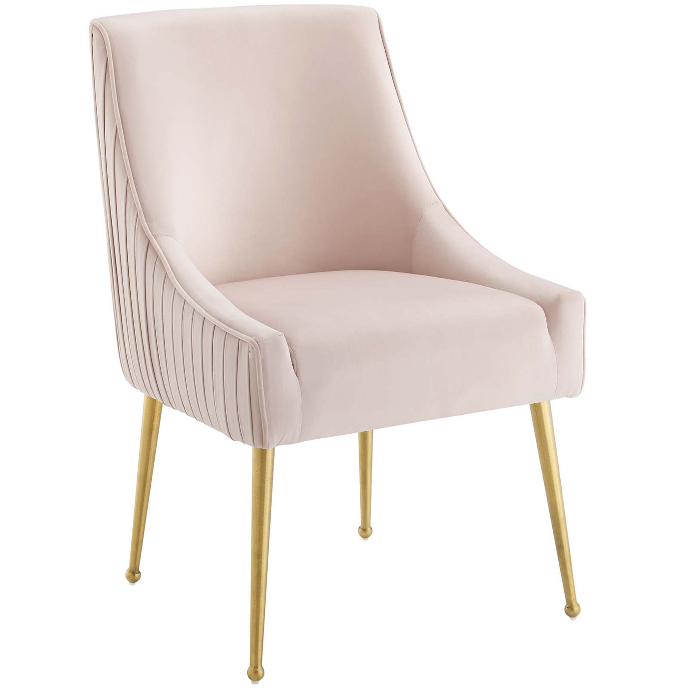 Fae Pleated Dining Chair Blush