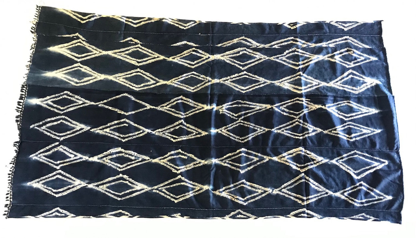 Vintage Indigo Throw Blanket No. 20