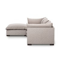 Kismet Sofa 4 Piece Sectional - Bayside Pebble