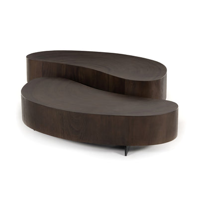 AVETT COFFEE TABLE,2 PIECE,SMOKED GUANACASTE