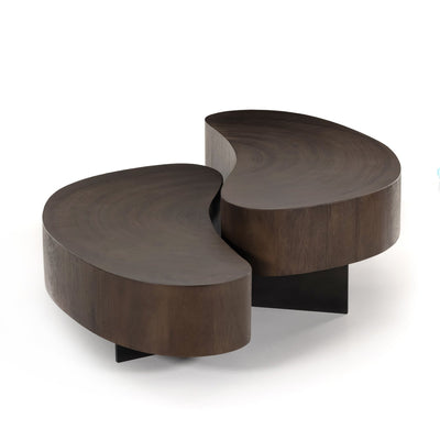 AVETT COFFEE TABLE,2 PIECE,SMOKED GUANACASTE