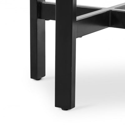 TROY OUTDOOR END TABLE-BLACK & WHITE | NEW