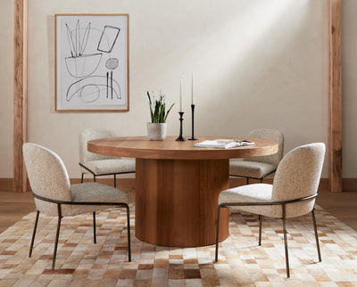 HUDSON ROUND DINING TABLE,NATURAL YUKAS