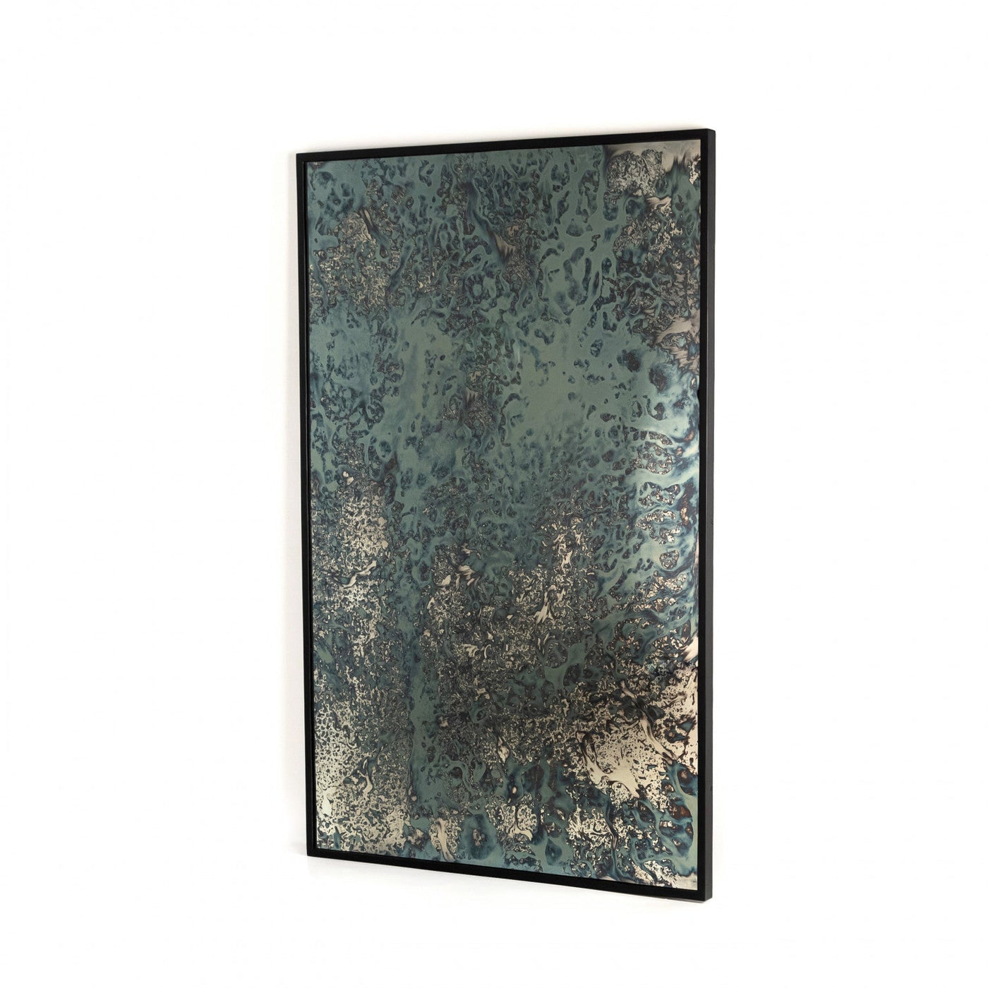 ACID WASH FLOOR MIRROR-IRON MATTE BLACK