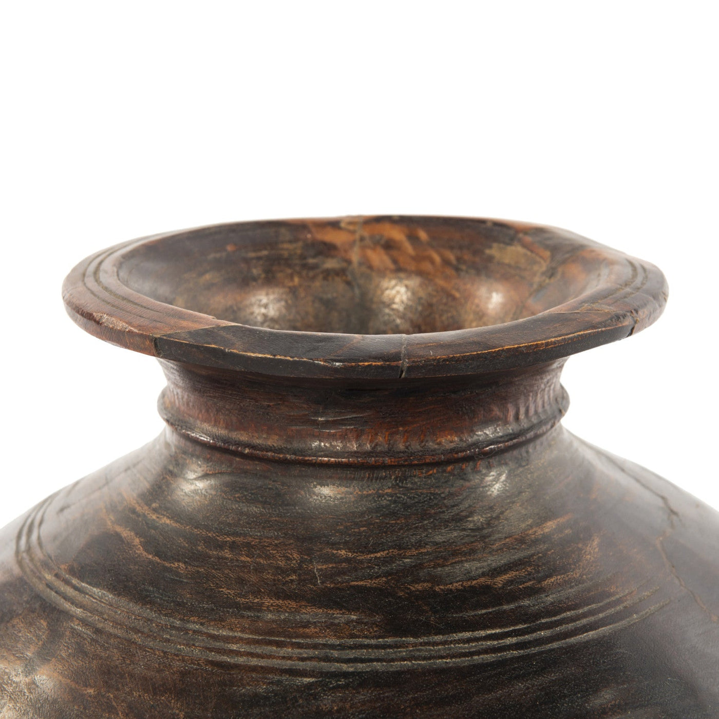 FOUND WOODEN JAR-RECLAIMED NATURAL