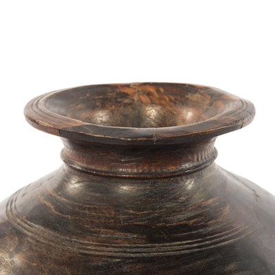 FOUND WOODEN JAR-RECLAIMED NATURAL