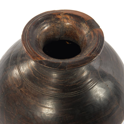FOUND WOODEN JAR-RECLAIMED NATURAL