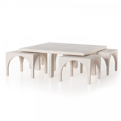 AMARA COFFEE TBL W/NESTING ARCH SIDE TABLES