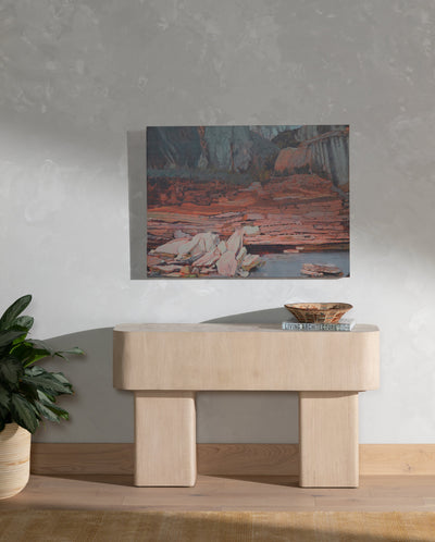 BLANCO CONSOLE TABLE-BLEACHED BURL