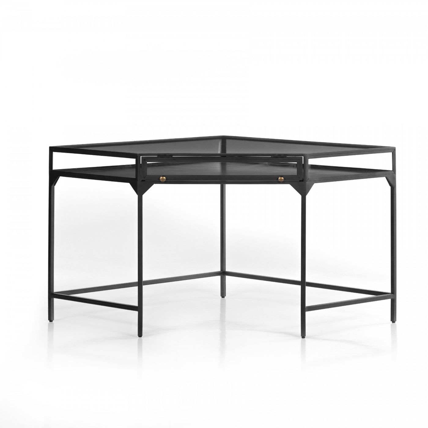 SHADOW BOX MODULAR CORNER DESK,BLACK