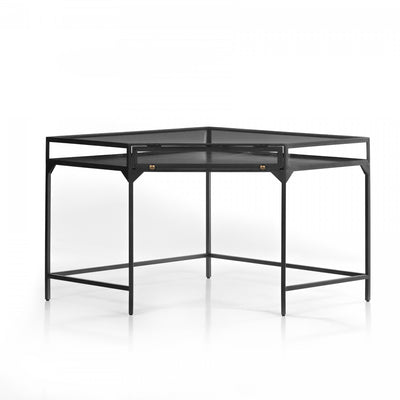 SHADOW BOX MODULAR CORNER DESK,BLACK