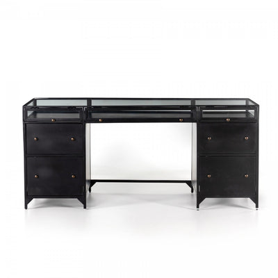 SHADOW BOX EXECUTIVE DESK,BLACK