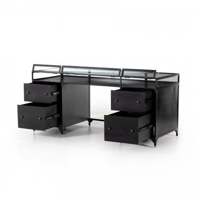 SHADOW BOX EXECUTIVE DESK,BLACK