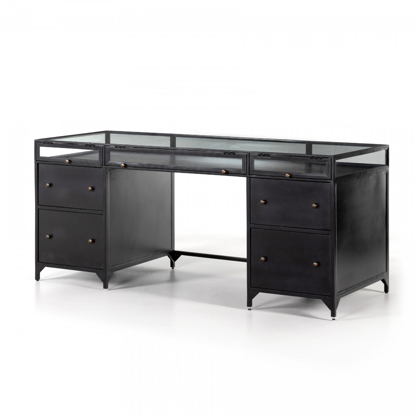 SHADOW BOX EXECUTIVE DESK,BLACK