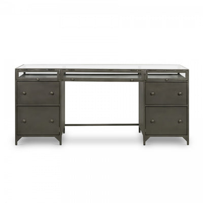 SHADOW BOX EXECUTIVE DESK,GUNMETAL