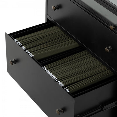 SHADOW BOX MODULAR FILING CABINET,BLACK