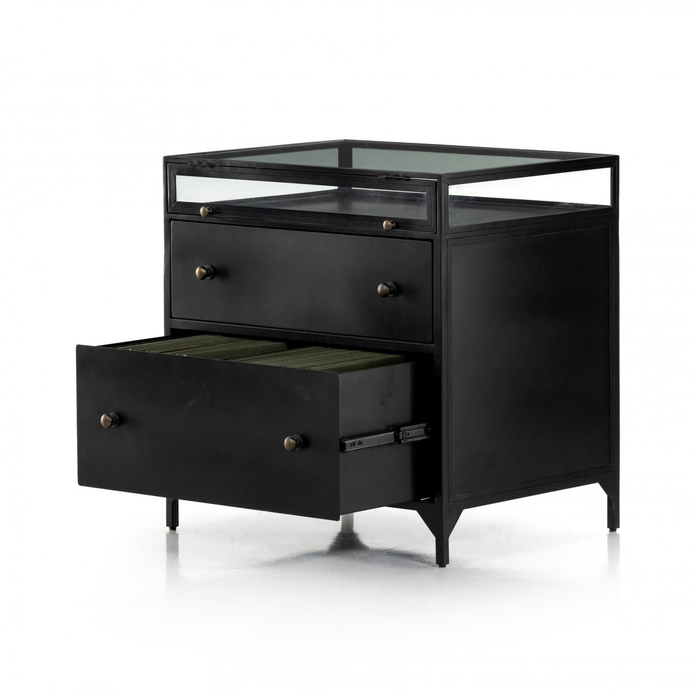 SHADOW BOX MODULAR FILING CABINET,BLACK