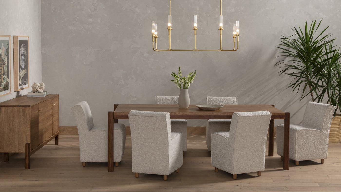 REZA DINING TABLE-SMOKED HONEY