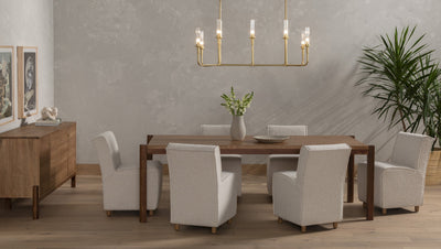 REZA DINING TABLE-SMOKED HONEY