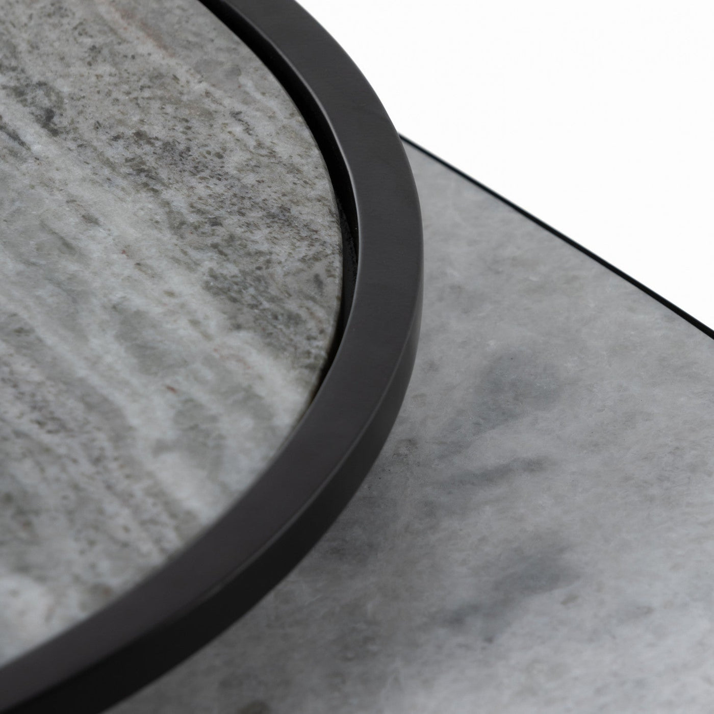 DOMINGA END TABLE-RIVER GREY MARBLE