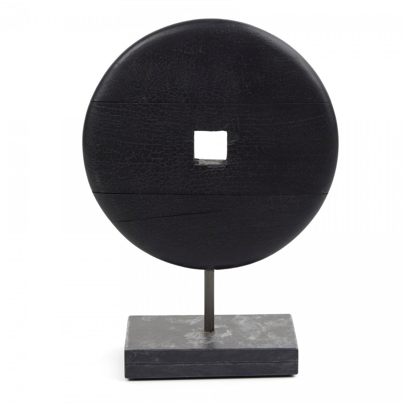 HENNING WOOD SCULPTURE-BLACK MARBLE