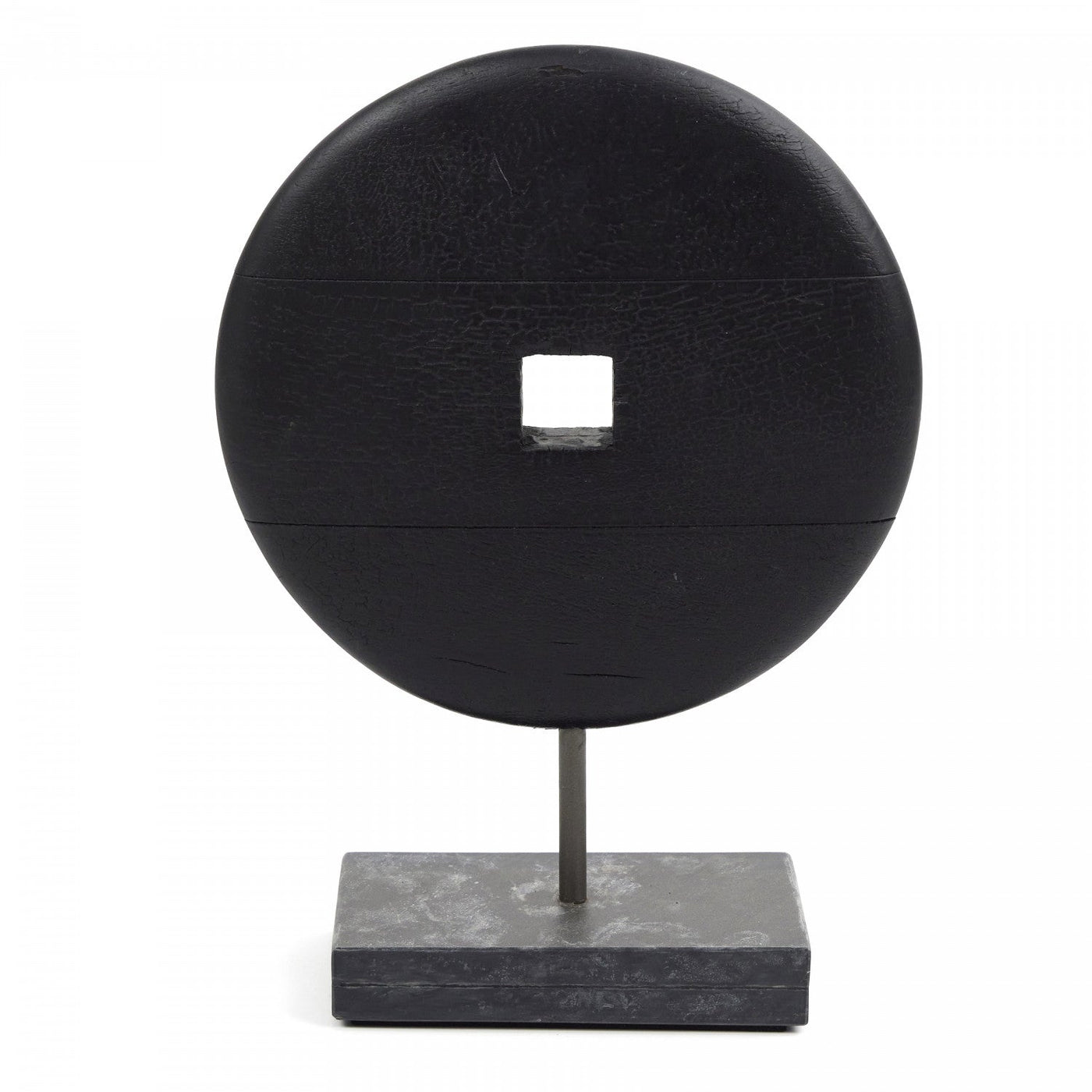 HENNING WOOD SCULPTURE-BLACK MARBLE