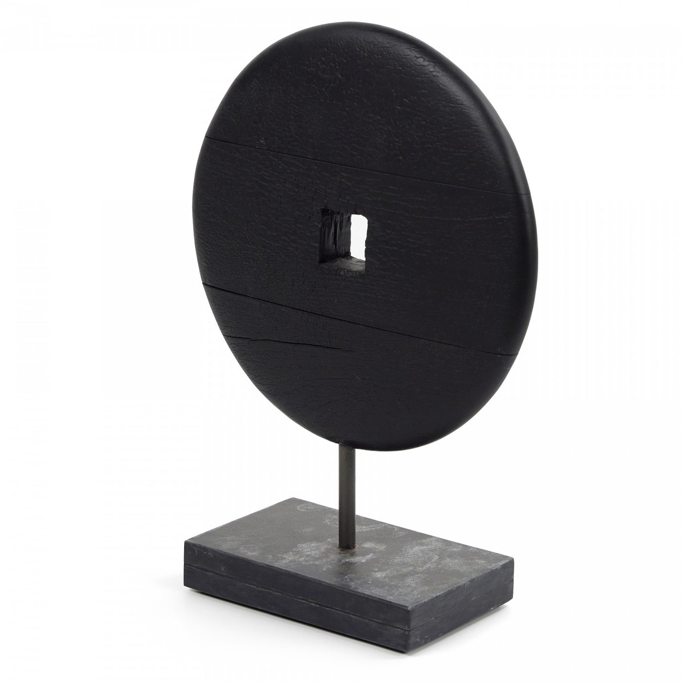 HENNING WOOD SCULPTURE-BLACK MARBLE