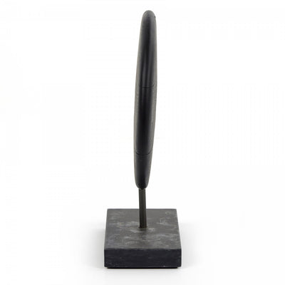 HENNING WOOD SCULPTURE-BLACK MARBLE