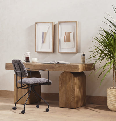 KEANE DESK,NATURAL PARAWOOD