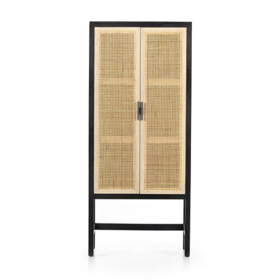 CAPRICE NARROW CABINET,BLACK WASH MANGO