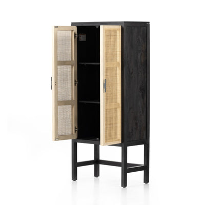 CAPRICE NARROW CABINET,BLACK WASH MANGO