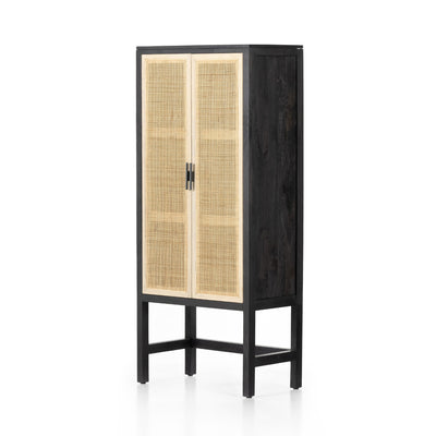 CAPRICE NARROW CABINET,BLACK WASH MANGO