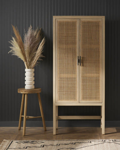 CAPRICE NARROW CABINET,NATURAL MANGO