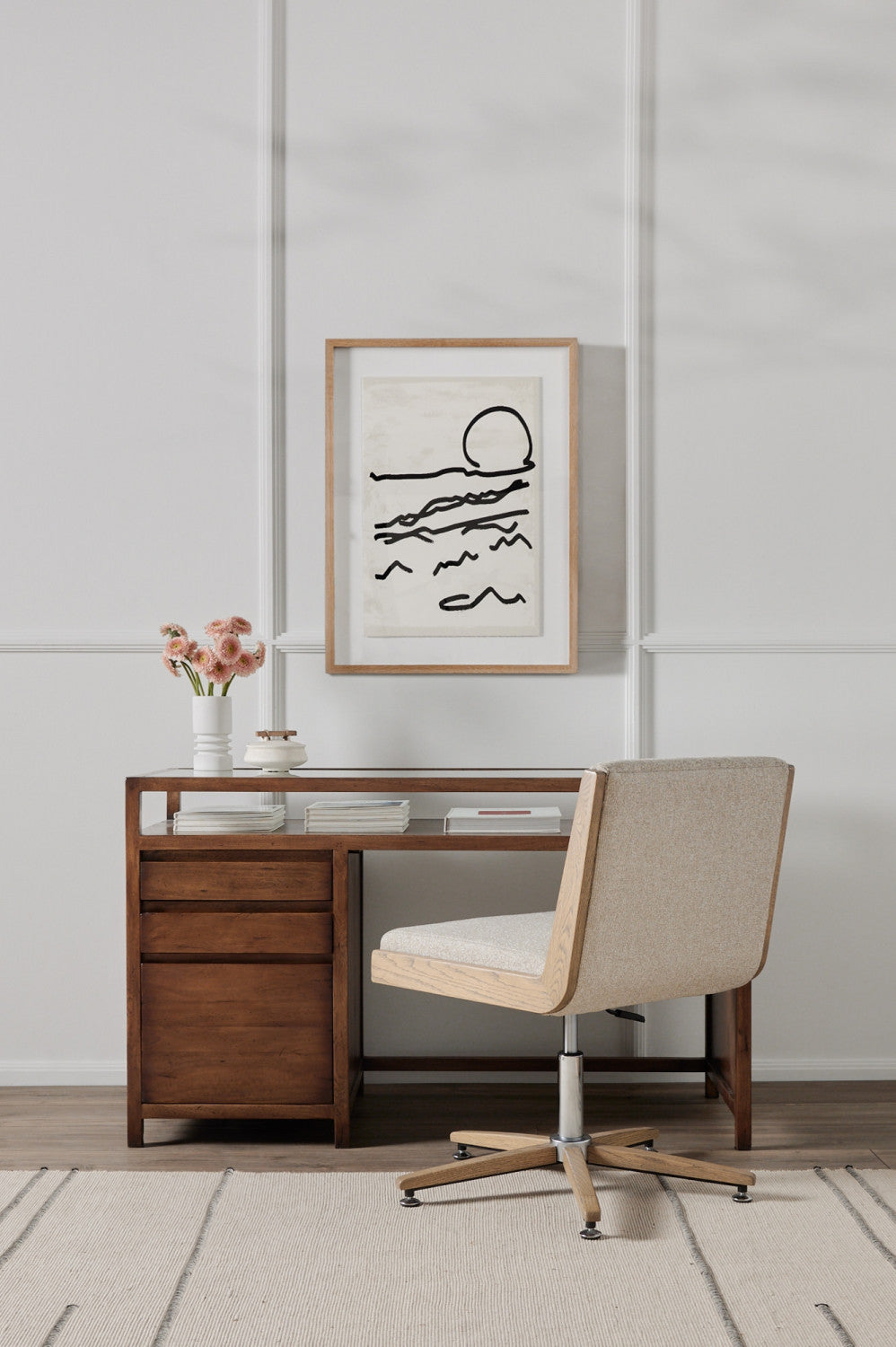CARLA DESK CHAIR,SMOKED GREY
