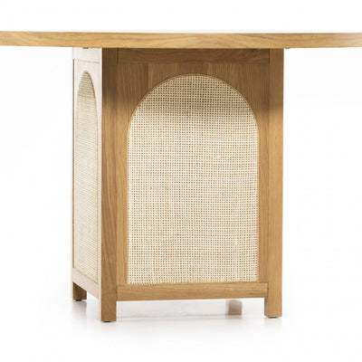 ALLEGRA DINING TABLE-HONEY OAK VENEER