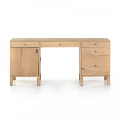 ISADOR EXECUTIVE DESK-DRY WASH POPLAR