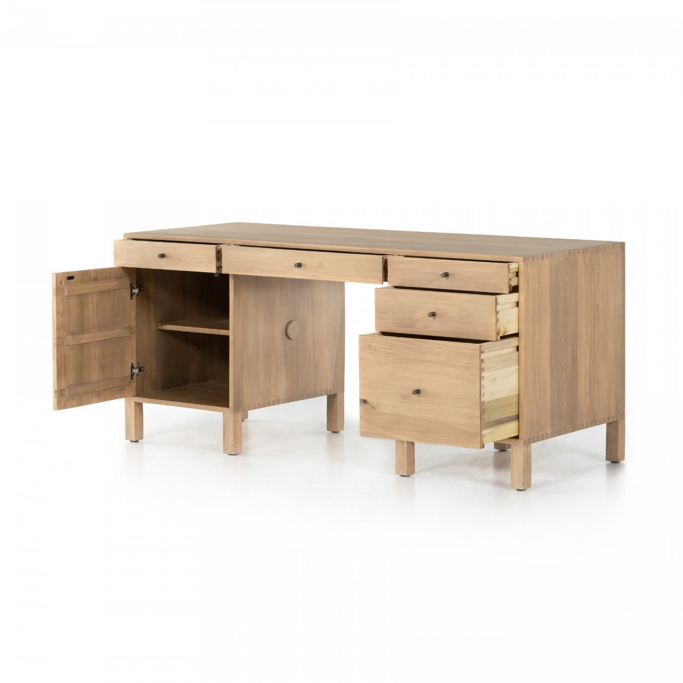 ISADOR EXECUTIVE DESK-DRY WASH POPLAR