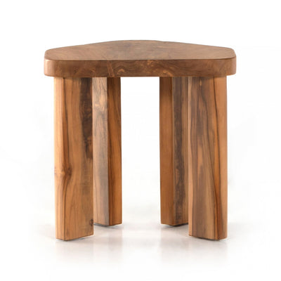 HAINES ACCENT STOOL-AGED NATURAL TEAK
