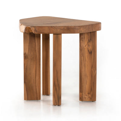HAINES ACCENT STOOL-AGED NATURAL TEAK